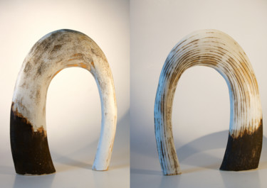 Sculpture titled "Arche" by Didier Debergue, Original Artwork, Ceramics