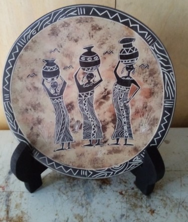 제목이 "Soapstone dish/frui…"인 조형물 Obed Omwange로, 원작, 돌