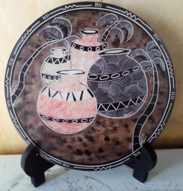 Γλυπτική με τίτλο "Soapstone dish/frui…" από Obed Omwange, Αυθεντικά έργα τέχνης, Πέτρα