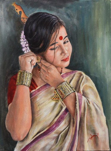 Painting titled "Ready for the show" by Debojyoti Boruah, Original Artwork, Acrylic