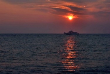 Fotografie mit dem Titel "Knokke - zonsonderg…" von Deboknol, Original-Kunstwerk