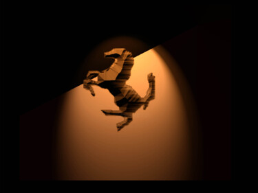 Grafika cyfrowa / sztuka generowana cyfrowo zatytułowany „Dark Horse 45” autorstwa Debolina Moitra, Oryginalna praca, 2D pra…