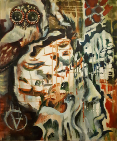 Malerei mit dem Titel "le sage" von De Bonsecours, Original-Kunstwerk, Acryl