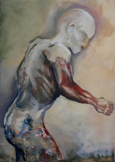 Peinture intitulée "Homme" par De Bonsecours, Œuvre d'art originale, Acrylique