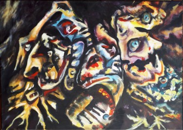Peinture intitulée "vue 3 pandémique" par De Bonsecours, Œuvre d'art originale, Acrylique