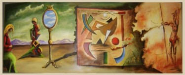 Malerei mit dem Titel "Performance au salo…" von De Bonsecours, Original-Kunstwerk