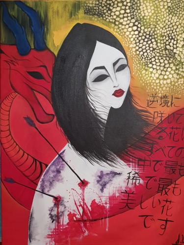 Pittura intitolato "Mulan. d.b" da Debora Bianchi, Opera d'arte originale, Acrilico