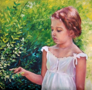 Painting titled "Primavera" by Calidè, Original Artwork, Oil