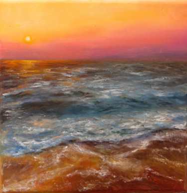 Painting titled "Seascape" by Calidè, Original Artwork