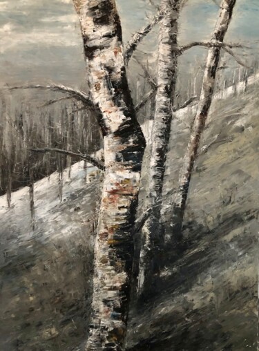 Painting titled "Nature au repos" by Deborah Kerner, Original Artwork, Oil