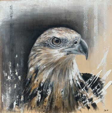 Malerei mit dem Titel "Aigle" von Deborah Kerner, Original-Kunstwerk, Acryl