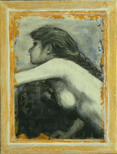 Peinture intitulée "Jeune fille nattée" par Déborah Michel, Œuvre d'art originale, Acrylique