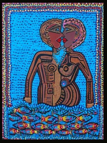 Painting titled "We are here, Mirit…" by Mirit Ben-Nun, Original Artwork, Acrylic