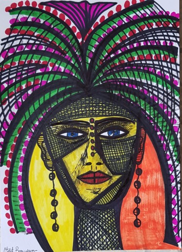 Σχέδιο με τίτλο "Woman Israeli leade…" από Mirit Ben-Nun, Αυθεντικά έργα τέχνης, Μολύβι
