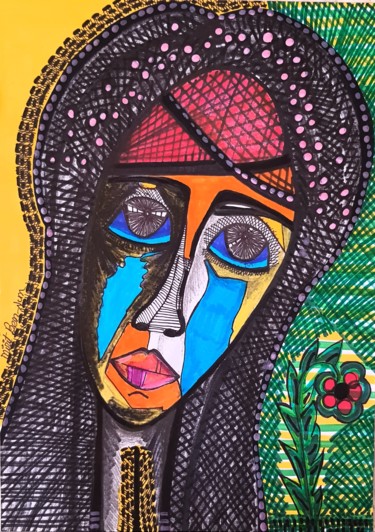 Рисунок под названием "Women by Israeli ar…" - Mirit Ben-Nun, Подлинное произведение искусства, Чернила