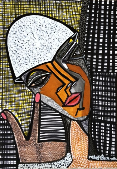 Zeichnungen mit dem Titel "Woman jewish painti…" von Mirit Ben-Nun, Original-Kunstwerk, Tinte