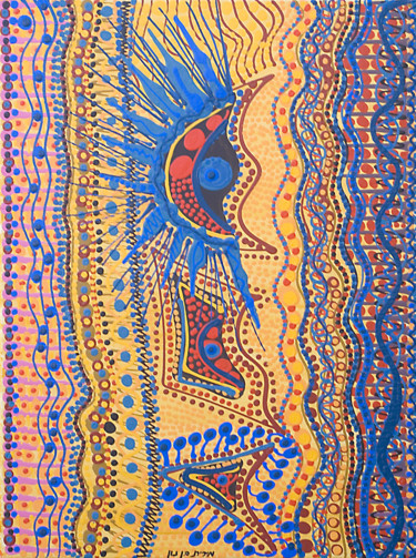 Pintura intitulada "Obra de arte Mirit…" por Mirit Ben-Nun, Obras de arte originais, Acrílico