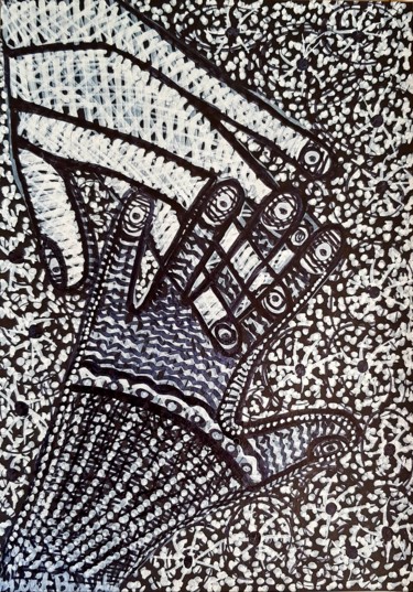 Рисунок под названием "Obra de arte Mirit…" - Mirit Ben-Nun, Подлинное произведение искусства, Чернила