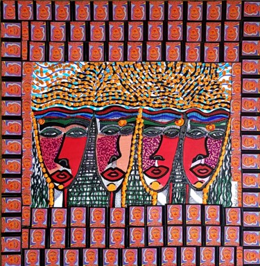 Artist in Israel artwork modern drawings Drawing titled "Artist in Israel ar…" by Mirit Ben-Nun, Original Art, Ink
