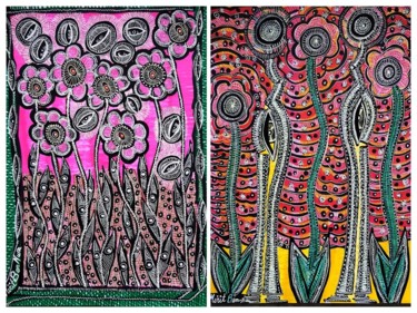 "Flores arte moderno…" başlıklı Tablo Mirit Ben-Nun tarafından, Orijinal sanat, Mürekkep