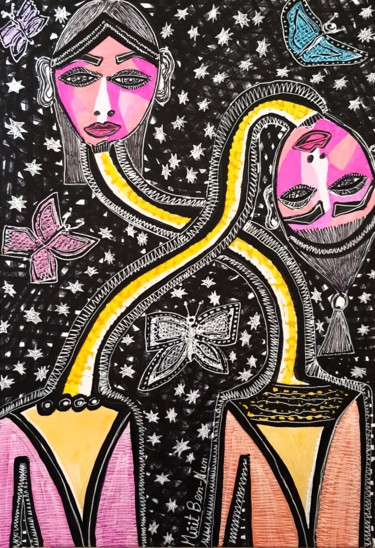 Malerei mit dem Titel "Israeli art tours f…" von Mirit Ben-Nun, Original-Kunstwerk, Tinte