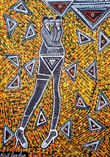 Malerei mit dem Titel "Israeli art Mirit B…" von Mirit Ben-Nun, Original-Kunstwerk, Tinte