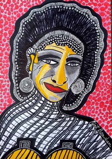 Unique custom portraits by artist Mirit Ben-Nun Painting titled "Unique custom portr…" by Mirit Ben-Nun, Original Art, Ink