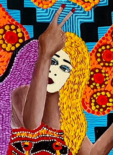 Картина под названием "Leading Israeli wom…" - Mirit Ben-Nun, Подлинное произведение искусства, Акрил