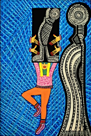 Malerei mit dem Titel "Art from Israel by…" von Mirit Ben-Nun, Original-Kunstwerk, Acryl