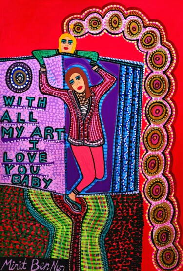 Painting titled "Art Israeli Mirit B…" by Mirit Ben-Nun, Original Artwork, Acrylic