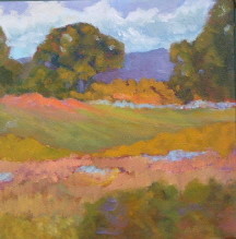 Painting titled "Wildflower Fields" by Deborah Palmer, Original Artwork