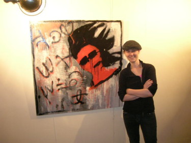 Peinture intitulée "Vue d'exposition, P…" par Deborah Vincent, Œuvre d'art originale, Bombe aérosol