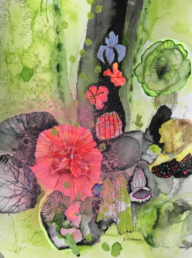 Картина под названием "GUBBY LANE" - Rebecca De Figueiredo, Подлинное произведение искусства, Акрил