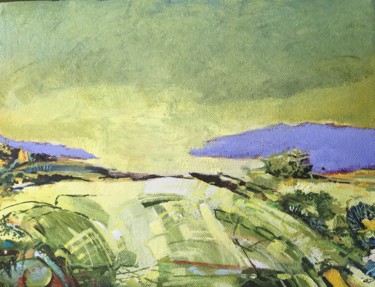Pittura intitolato "SUN SET" da Rebecca De Figueiredo, Opera d'arte originale, Olio
