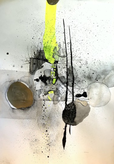 Peinture intitulée "RAIN" par Rebecca De Figueiredo, Œuvre d'art originale, Aquarelle