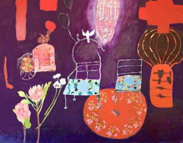 EFFERVESCENCE Peinture intitulée "EFFERVESCENCE" par Rebecca De Figueiredo, Œuvre d'art originale, Huile Monté sur Châssis