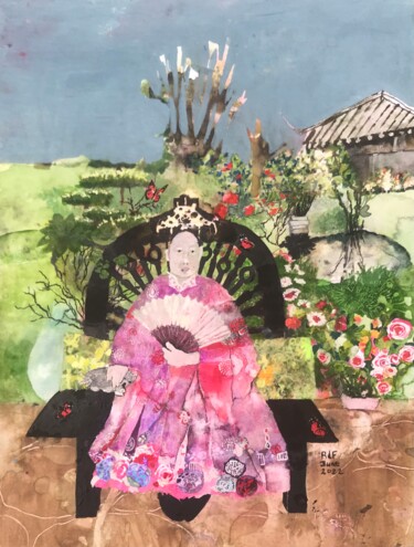 Painting titled "THE EMPRESS" by Rebecca De Figueiredo, Original Artwork, Watercolor