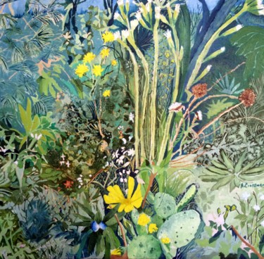 Peinture intitulée "weeds and seeds" par Rebecca De Figueiredo, Œuvre d'art originale, Huile