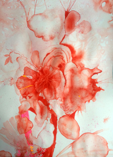 Malerei mit dem Titel "BOUQUET" von Rebecca De Figueiredo, Original-Kunstwerk, Aquarell