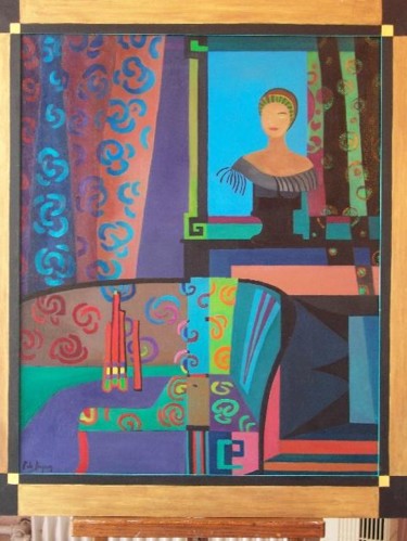 Peinture intitulée "Composition" par Patricia De Boysson, Œuvre d'art originale, Huile Monté sur Châssis en bois