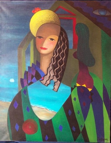 Peinture intitulée "fécondité" par Patricia De Boysson, Œuvre d'art originale, Huile Monté sur Châssis en bois