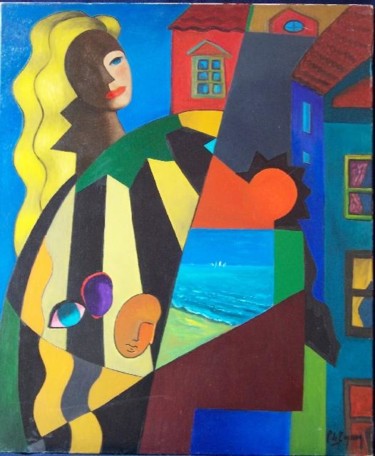 Peinture intitulée "composition" par Patricia De Boysson, Œuvre d'art originale, Huile Monté sur Châssis en bois