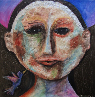 Pintura intitulada "Bruja Buena uno" por Debra Irizarry, Obras de arte originais, Acrílico