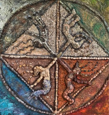 Ezoterizm Tablo, akrilik, dışavurumculuk, sanat eseri Debra Irizarry tarafından