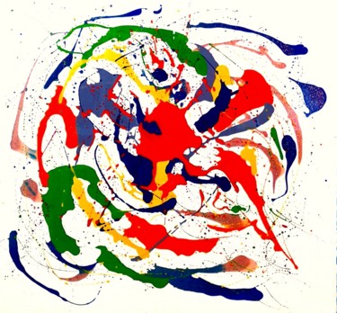 Peinture intitulée "Psychédélique hurri…" par Declaubry, Œuvre d'art originale, Pigments