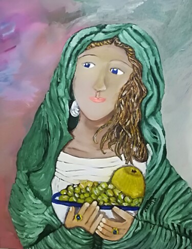 Pintura titulada "la madre .jpg" por Decocina, Obra de arte original, Oleo