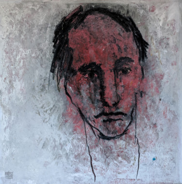Peinture intitulée "portrait rouge" par Valérie Décoret, Œuvre d'art originale, Acrylique Monté sur Châssis en bois