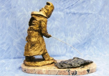 Sculpture intitulée "L' écriqueur 1" par Christian Duvette Sculpteur Animalier, Œuvre d'art originale, Métaux