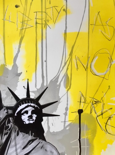Schilderij getiteld "Liberty as no price" door David Decourcelle, Origineel Kunstwerk, Acryl