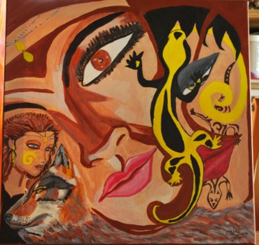 Painting titled "caractère" by Christiane Balzano, Original Artwork